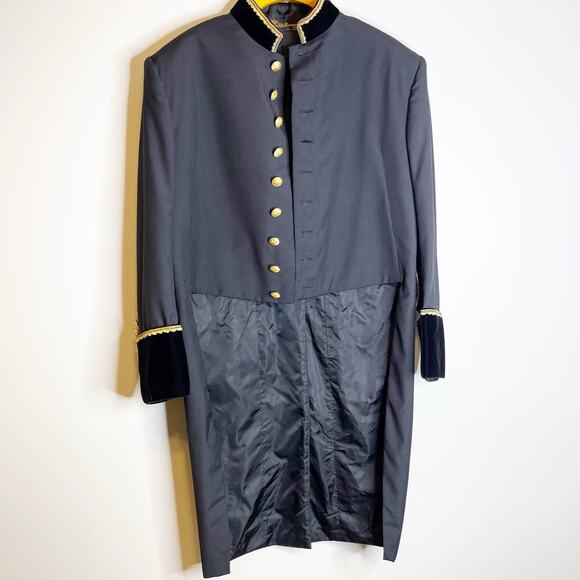 Vintage Ditta A. Gammarelli Tailcoat XL Black Gold Button Bespoke Suit Jacket - Picture 10 of 11